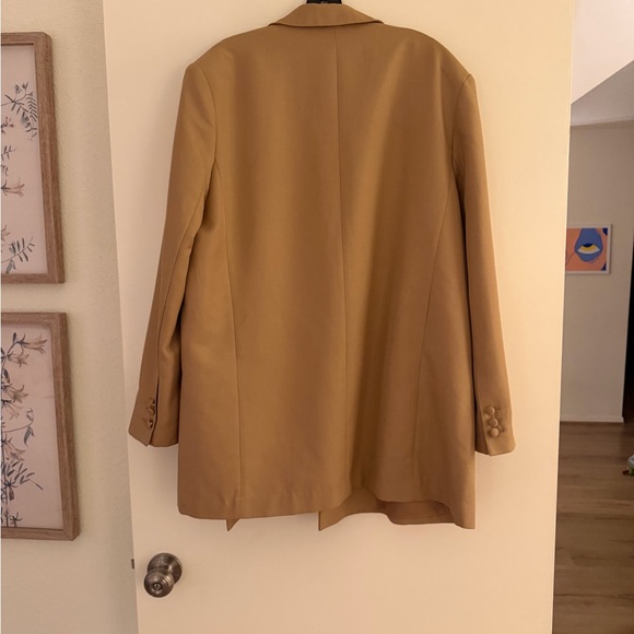 Camel - Beige Oversized Blazer - Picture 8 of 9